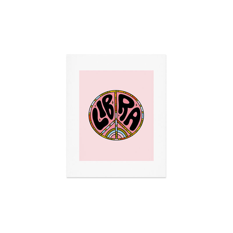 Libra Peace Sign Art Print Gallery Image 1