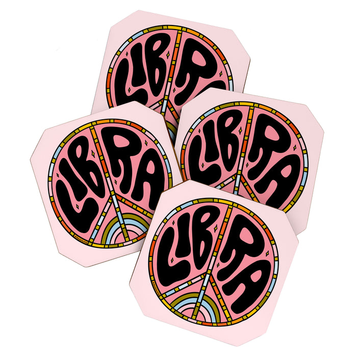Libra Peace Sign Coaster Gallery Image 1