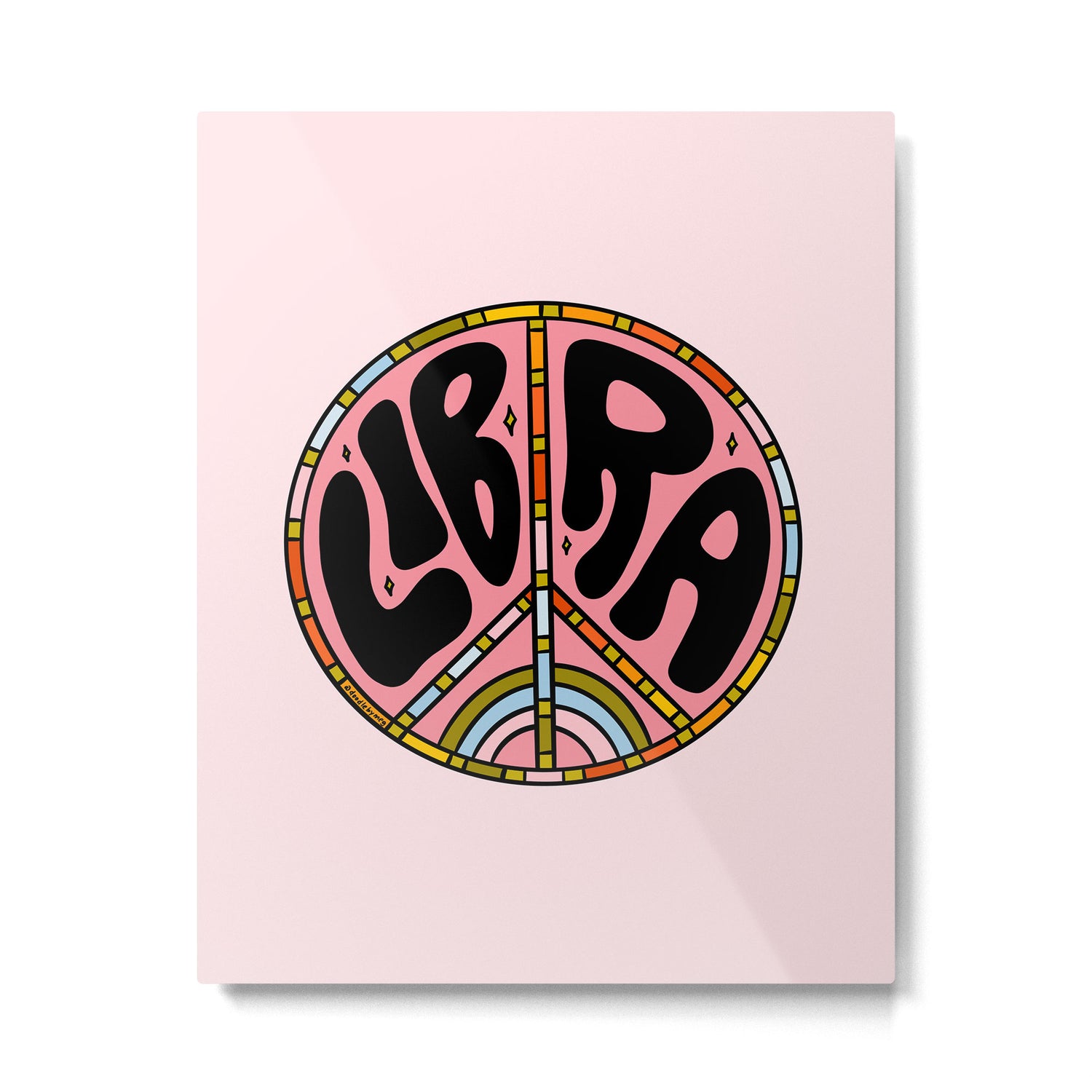 Libra Peace Sign Metal Print Gallery Image 6