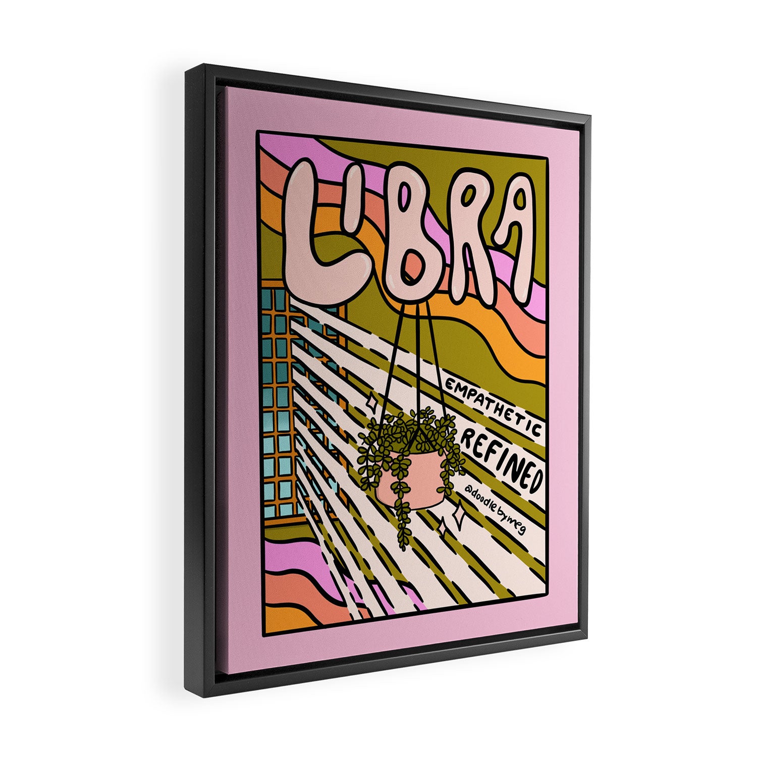 Libra Plant Framed Canvas Print Gallery Image 2