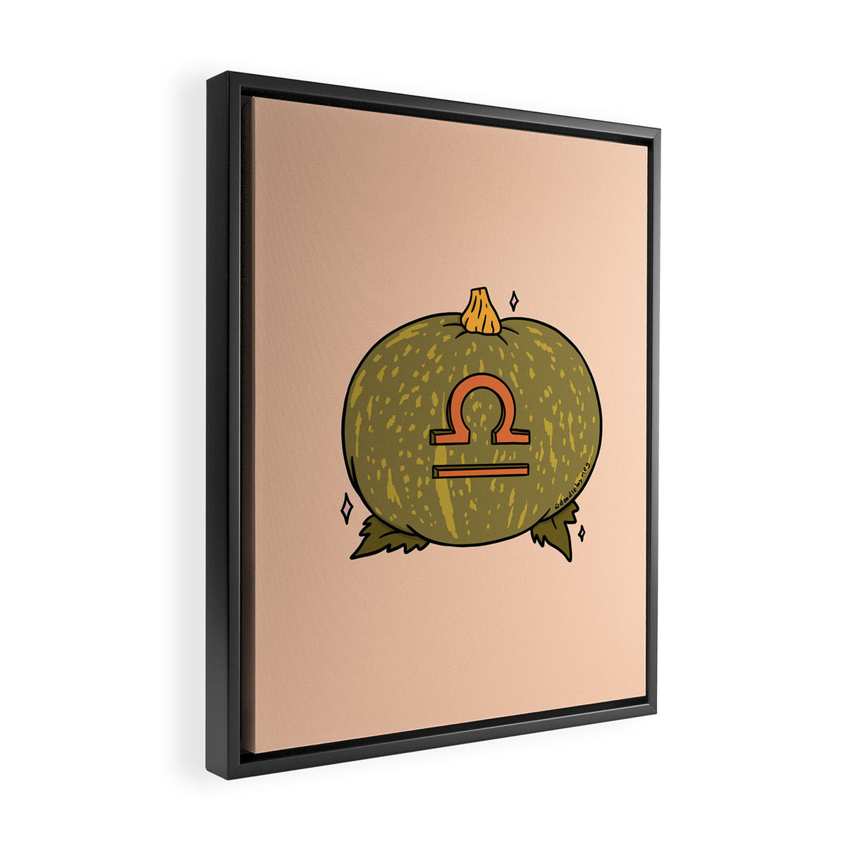 Libra Pumpkin Framed Canvas Print Gallery Image 2