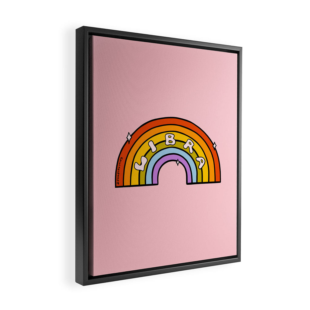 Libra Rainbow Framed Canvas Print Gallery Image 2