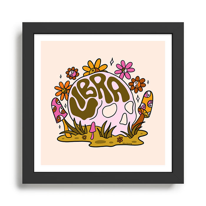 Libra Skull Framed Art Print Gallery Image 1
