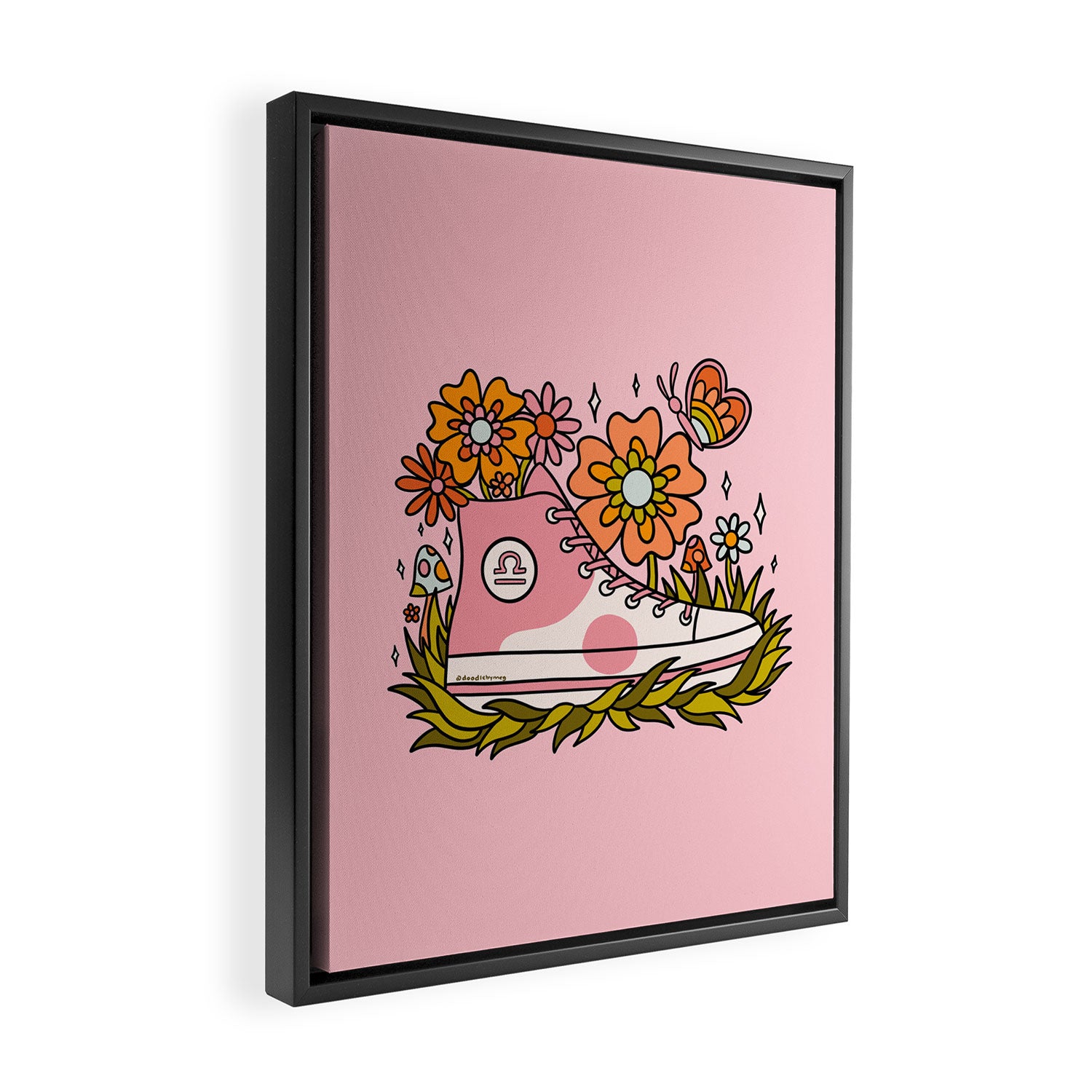 Libra Sneaker Framed Canvas Print Gallery Image 2