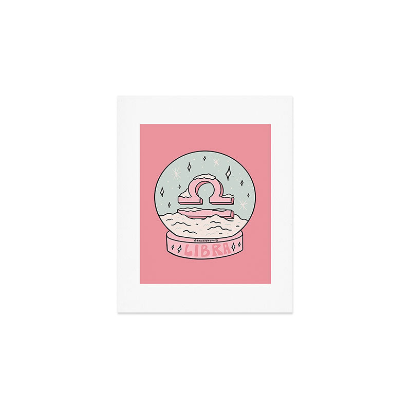 Libra Snow Globe Art Print Gallery Image 1