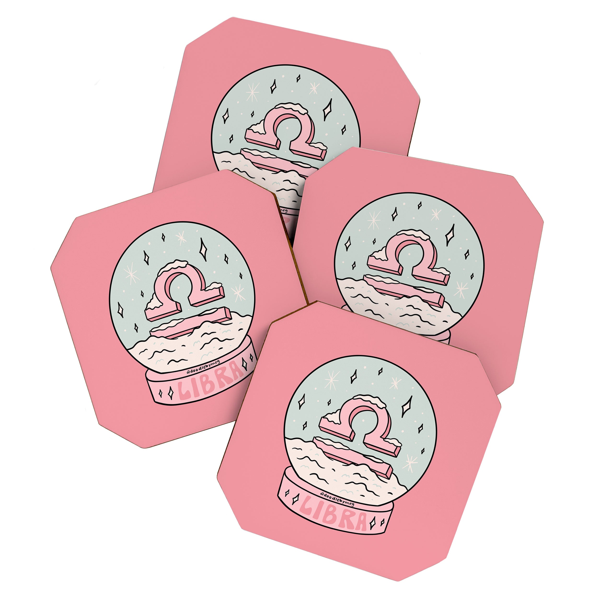 Libra Snow Globe Coaster Gallery Image 1