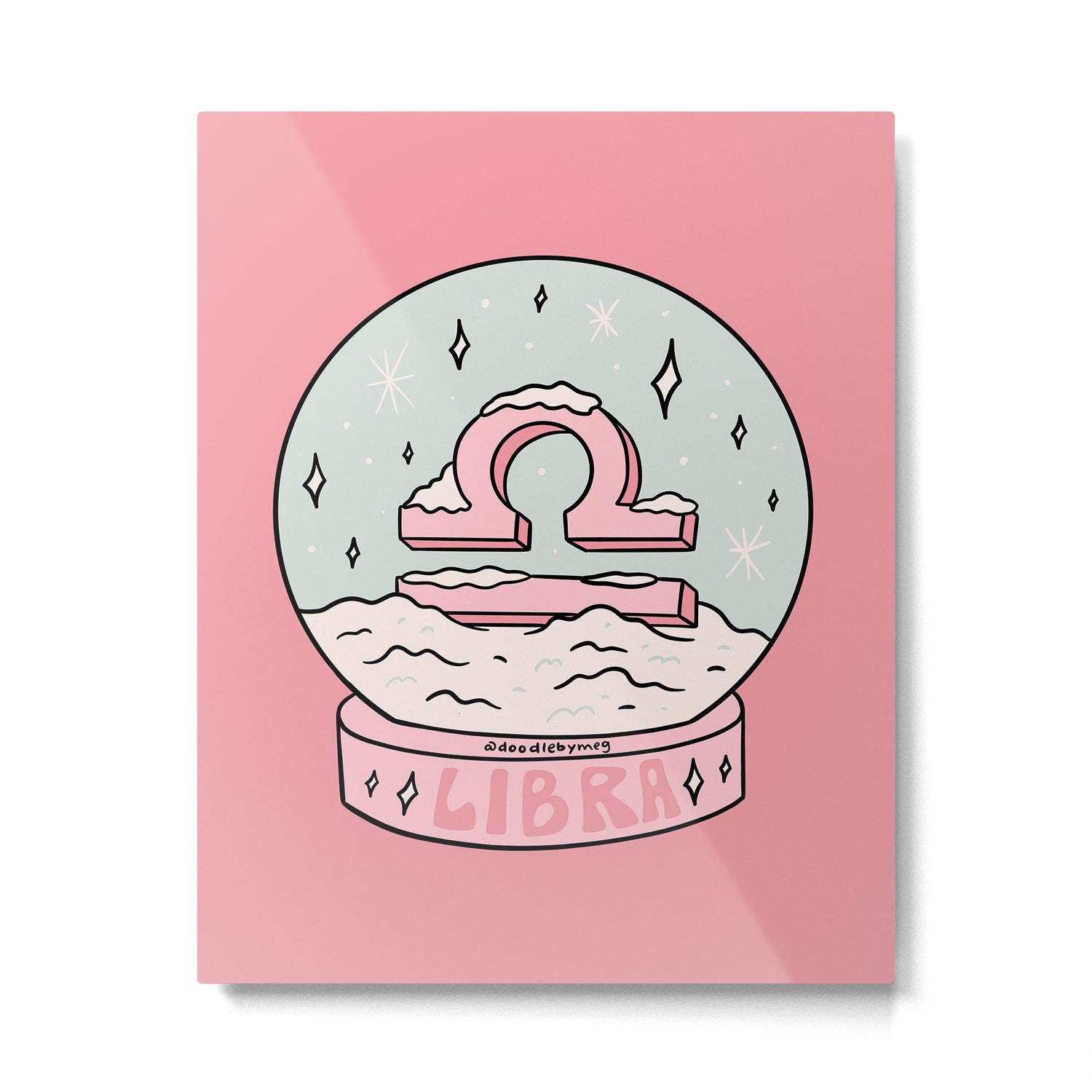Libra Snow Globe Metal Print Gallery Image 6