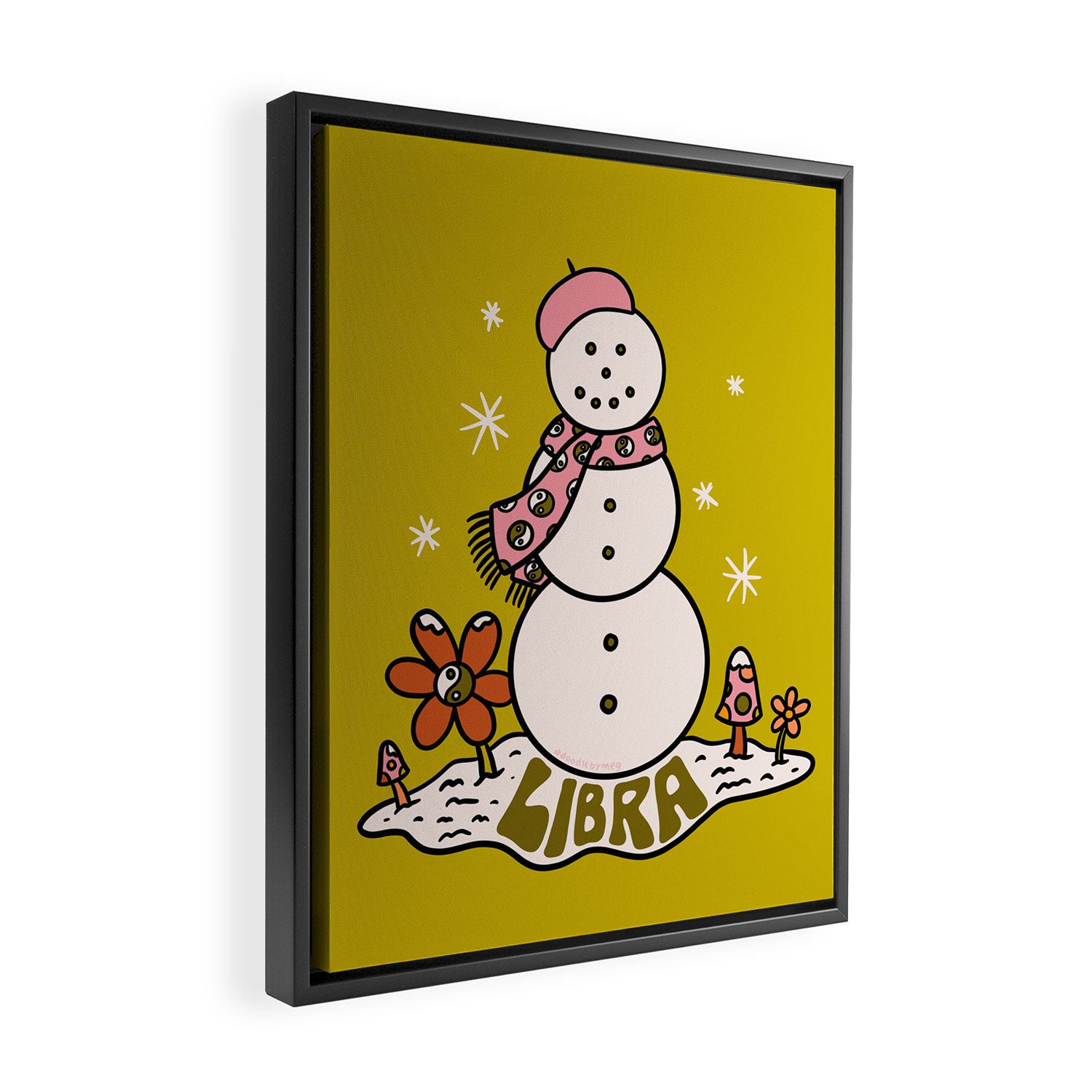 Libra Snowman Framed Canvas Print Gallery Image 2