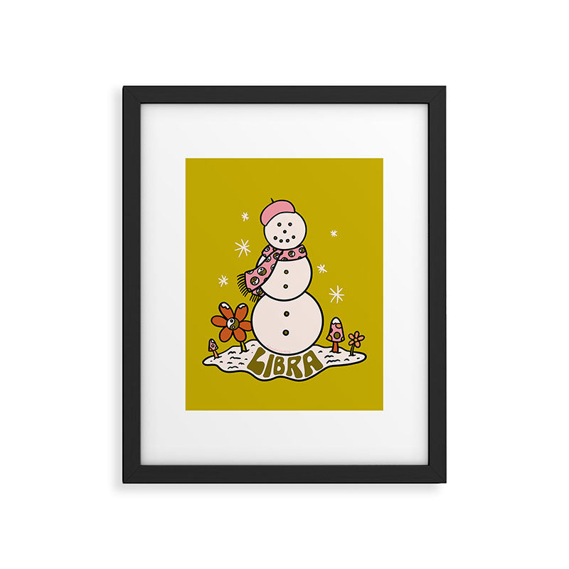 Libra Snowman Framed Art Print Gallery Image 6