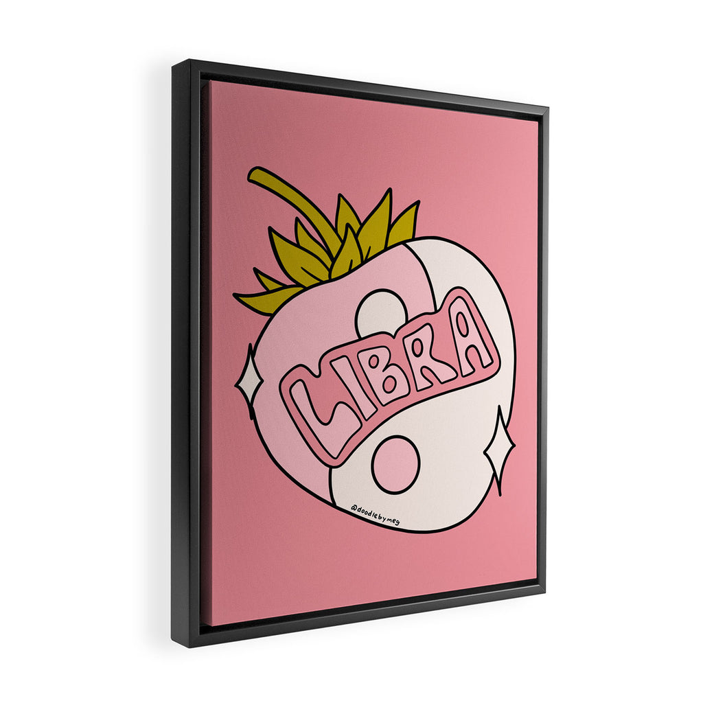 Libra Strawberry Framed Canvas Print Gallery Image 2