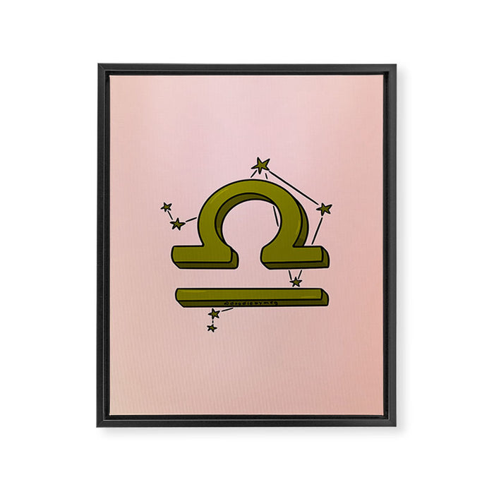 Libra Symbol Framed Canvas Print Gallery Image 1