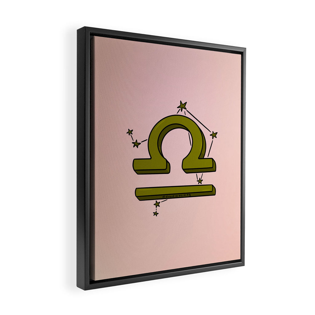 Libra Symbol Framed Canvas Print Gallery Image 2