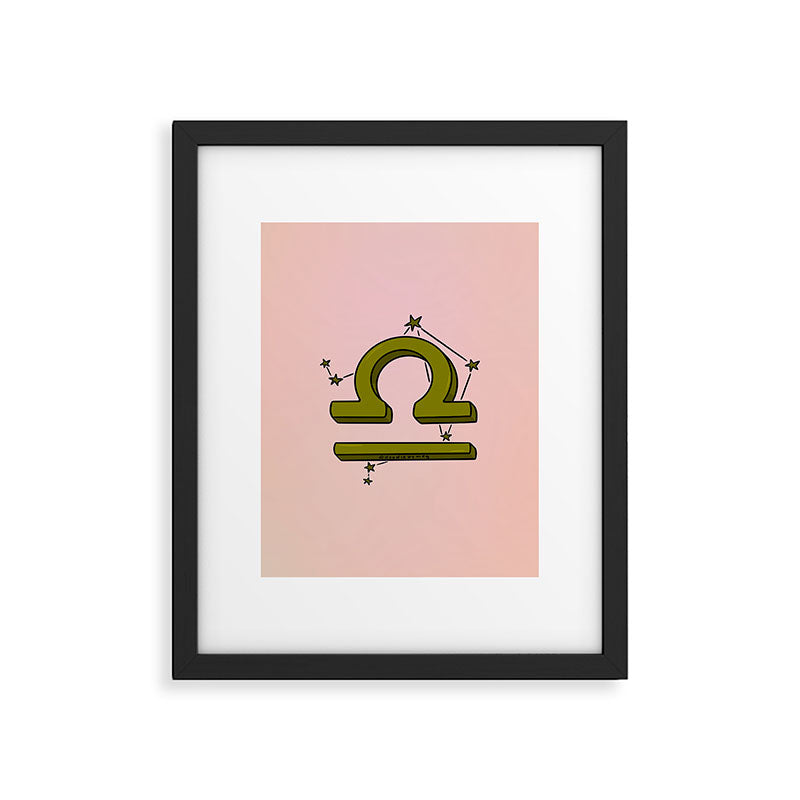 Libra Symbol Framed Art Print Gallery Image 6