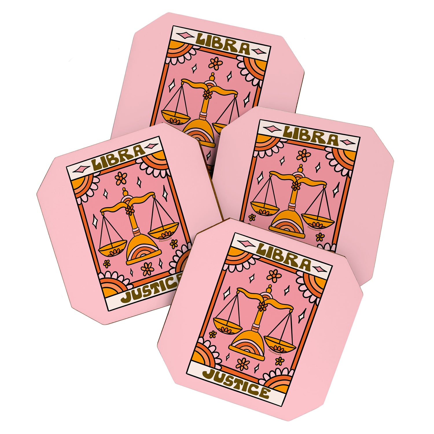 Libra Tarot Card Coaster Gallery Image 1