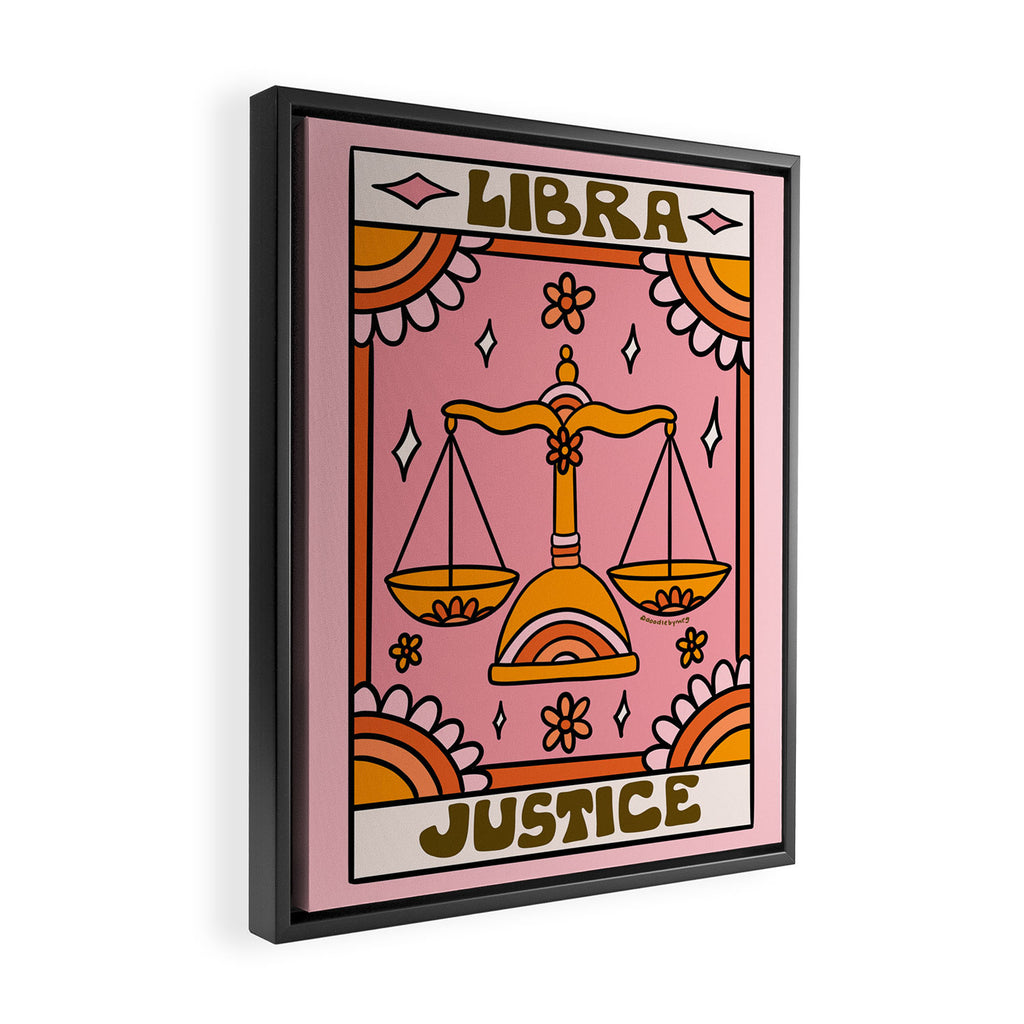 Libra Tarot Card Framed Canvas Print Gallery Image 2