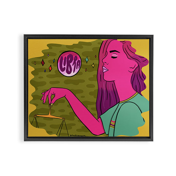 Libra Framed Canvas Print Gallery Image 1
