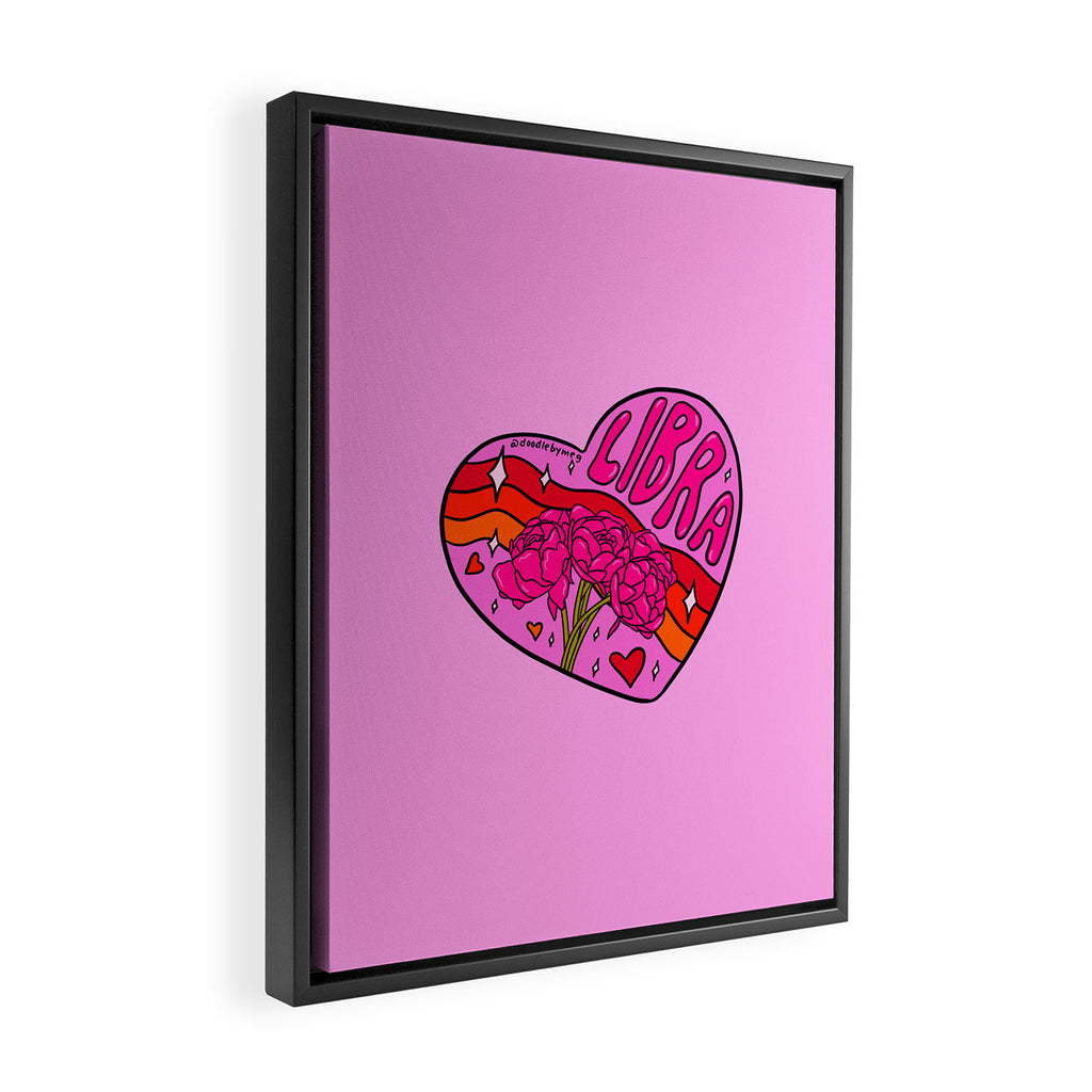 Libra Valentine Framed Canvas Print Gallery Image 2