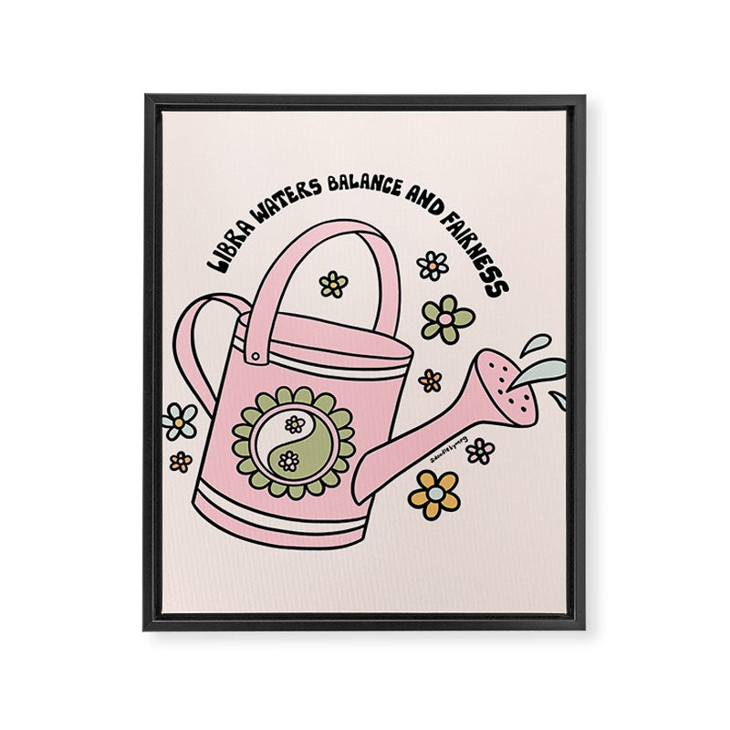 Libra Watering Can Framed Canvas Print Gallery Image 8