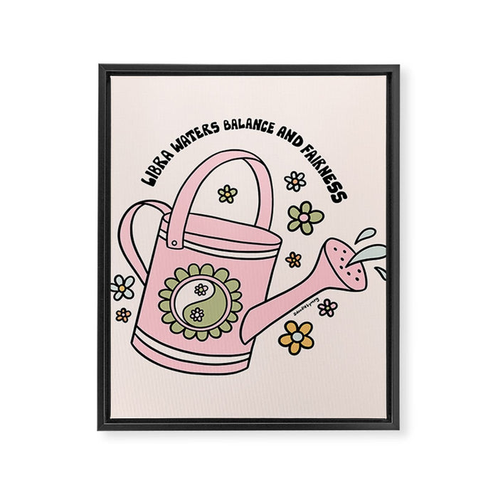 Libra Watering Can Framed Canvas Print Gallery Image 1