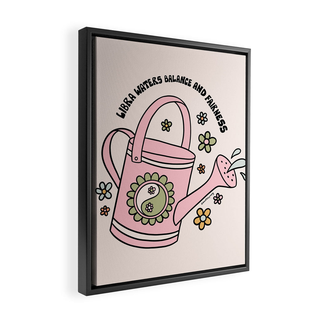 Libra Watering Can Framed Canvas Print Gallery Image 2