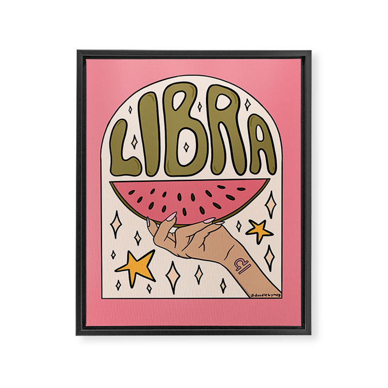 Libra Watermelon Framed Canvas Print Gallery Image 8