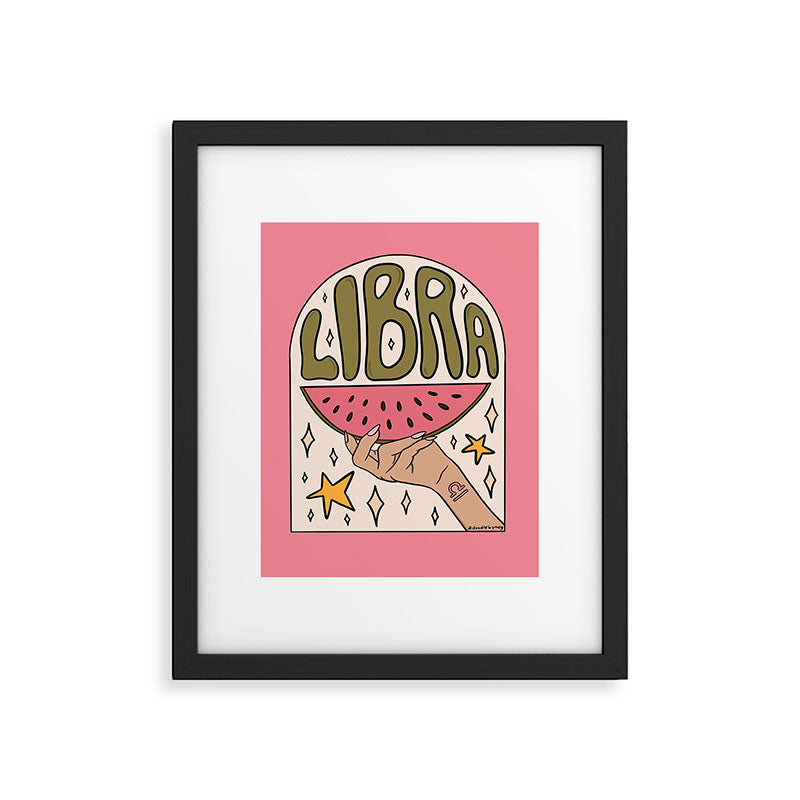 Libra Watermelon Framed Art Print Gallery Image 6