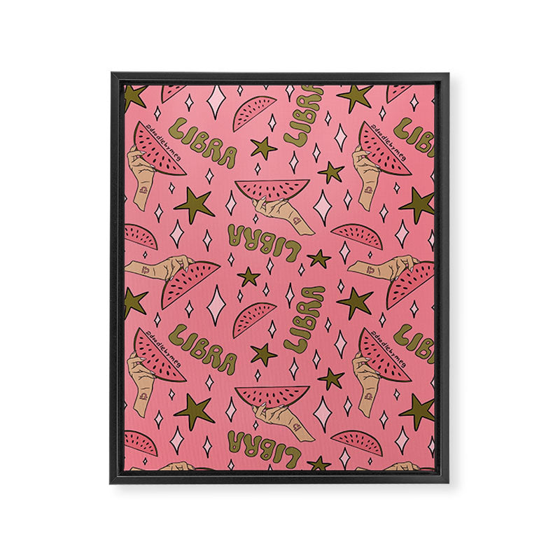 Libra Watermelon Print Framed Canvas Print Gallery Image 8