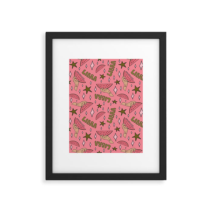 Libra Watermelon Print Framed Art Print Gallery Image 1