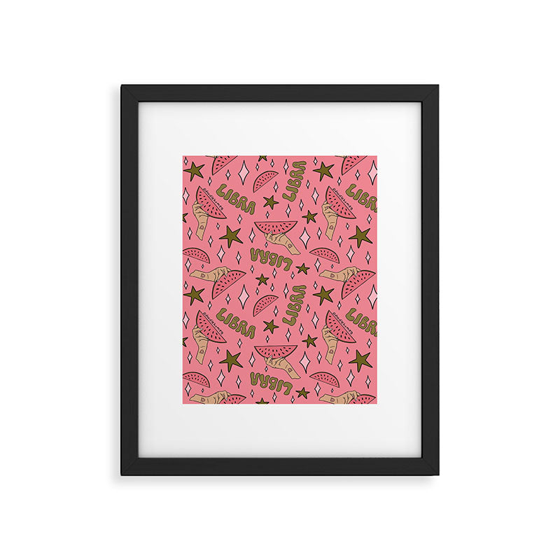 Libra Watermelon Print Framed Art Print Gallery Image 6