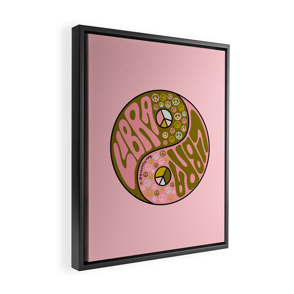 Libra Yin Yang Framed Canvas Print Gallery Image 2