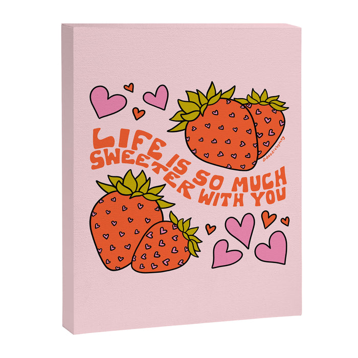 Life Is So Much Sweeter With You Canvas Print Gallery Image 1