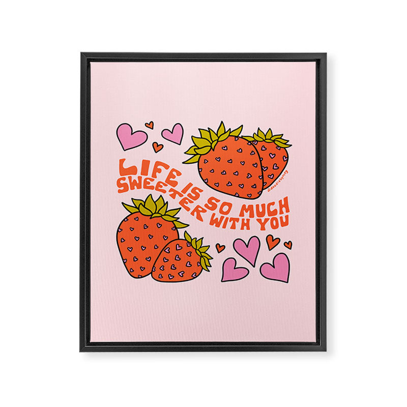 Life Is So Much Sweeter With You Framed Canvas Print Gallery Image 8
