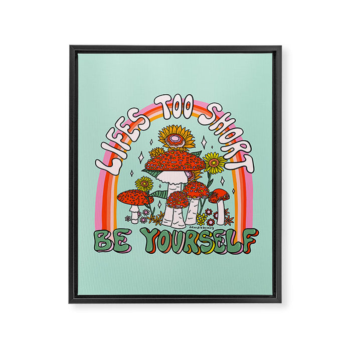 Lifes Too Short Framed Canvas Print Gallery Image 1
