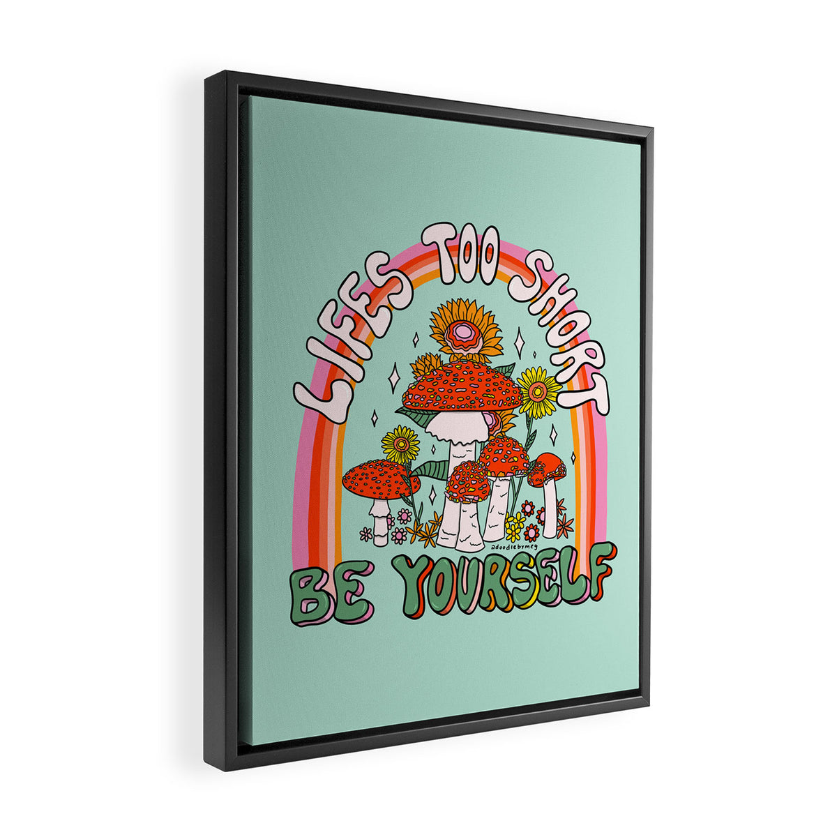 Lifes Too Short Framed Canvas Print Gallery Image 2
