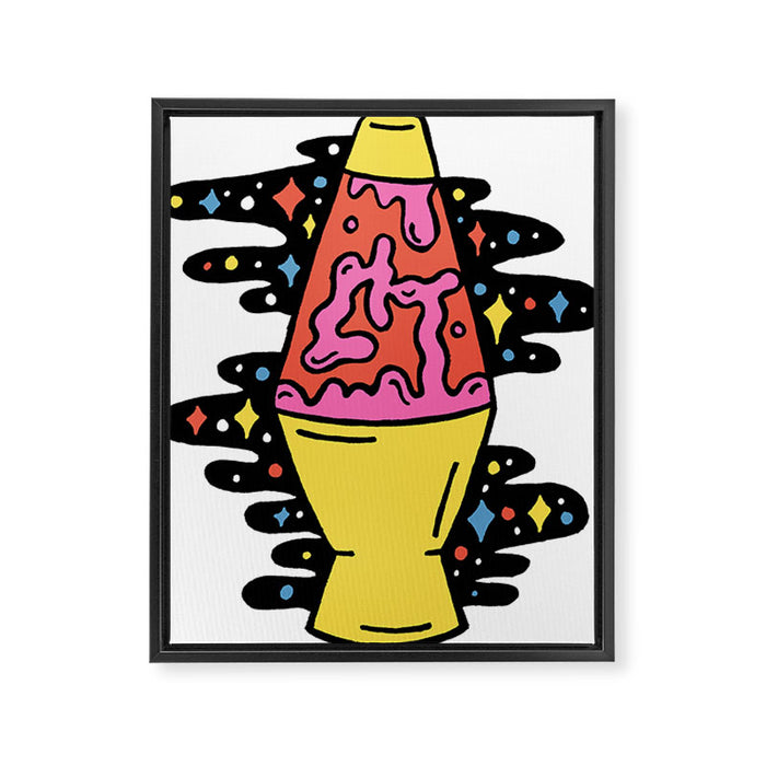Lit Lava Lamp Framed Canvas Print Gallery Image 1