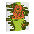 Lit Lava Lamp in Orange Canvas Print Gallery Image 6