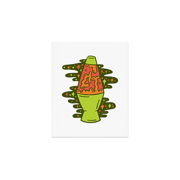 Lit Lava Lamp in Orange Art Print Gallery Image 1