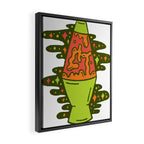 Lit Lava Lamp in Orange Framed Canvas Print Gallery Image 2
