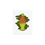 Lit lava lamp in orange in 3D Art Print Gallery Image 1