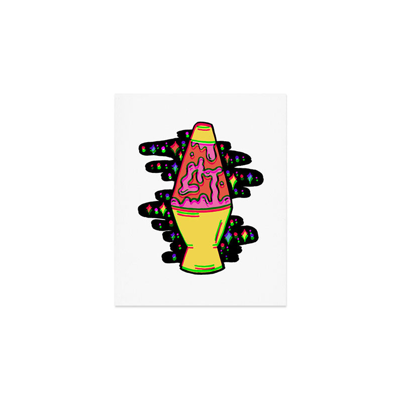Lit Lava Lamp in pink in 3D Art Print Gallery Image 1