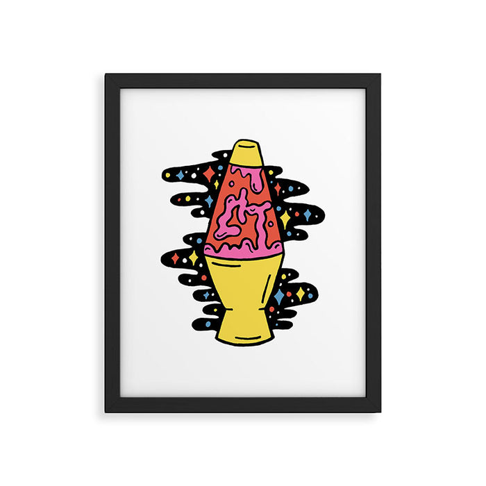Lit Lava Lamp Framed Art Print Gallery Image 1