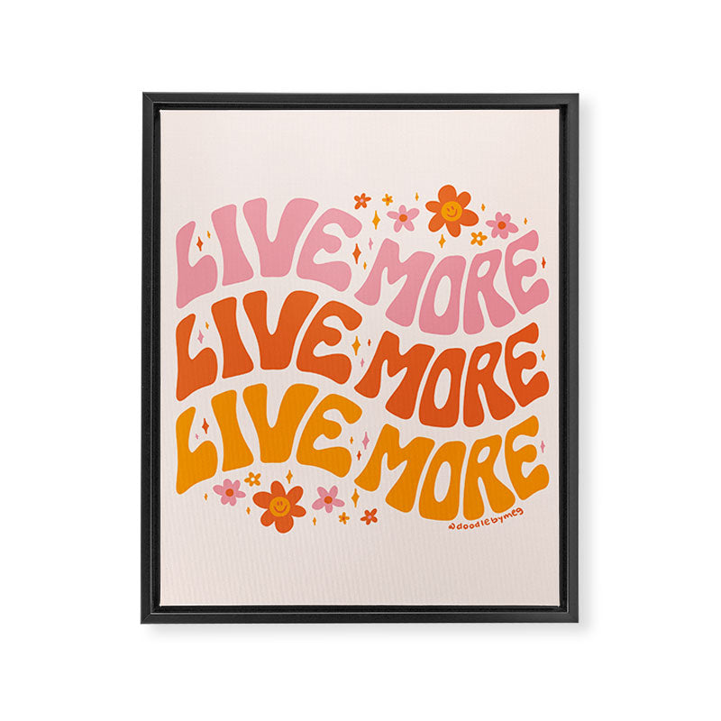Live More Framed Canvas Print Gallery Image 8