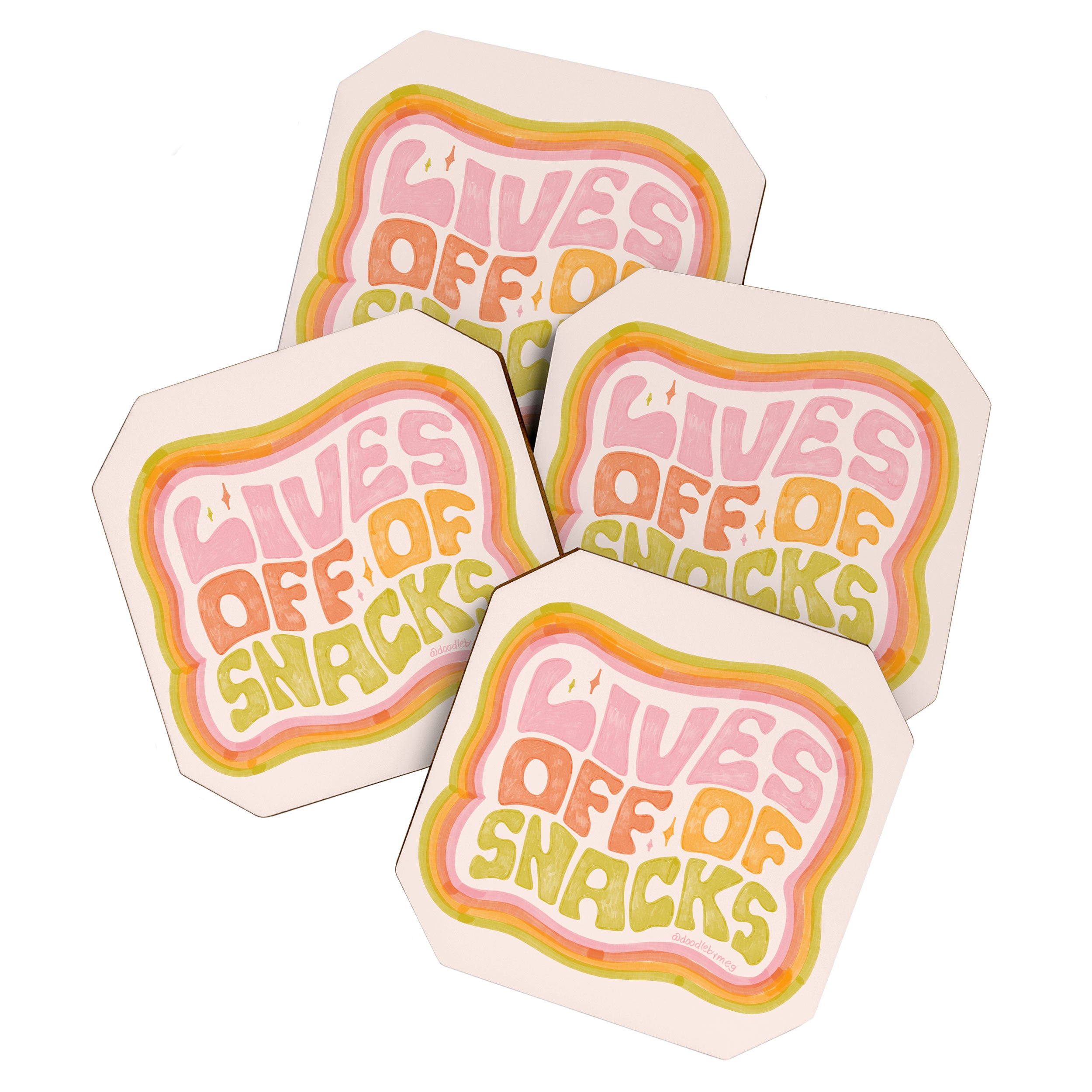 Lives Off Snacks Coaster Gallery Image 1