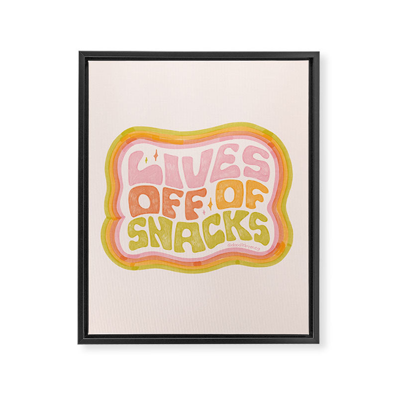 Lives Off Snacks Framed Canvas Print Gallery Image 8