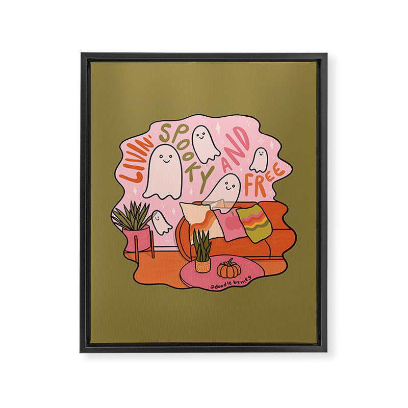 Livin' Spooky and Free Framed Canvas Print Gallery Image 8