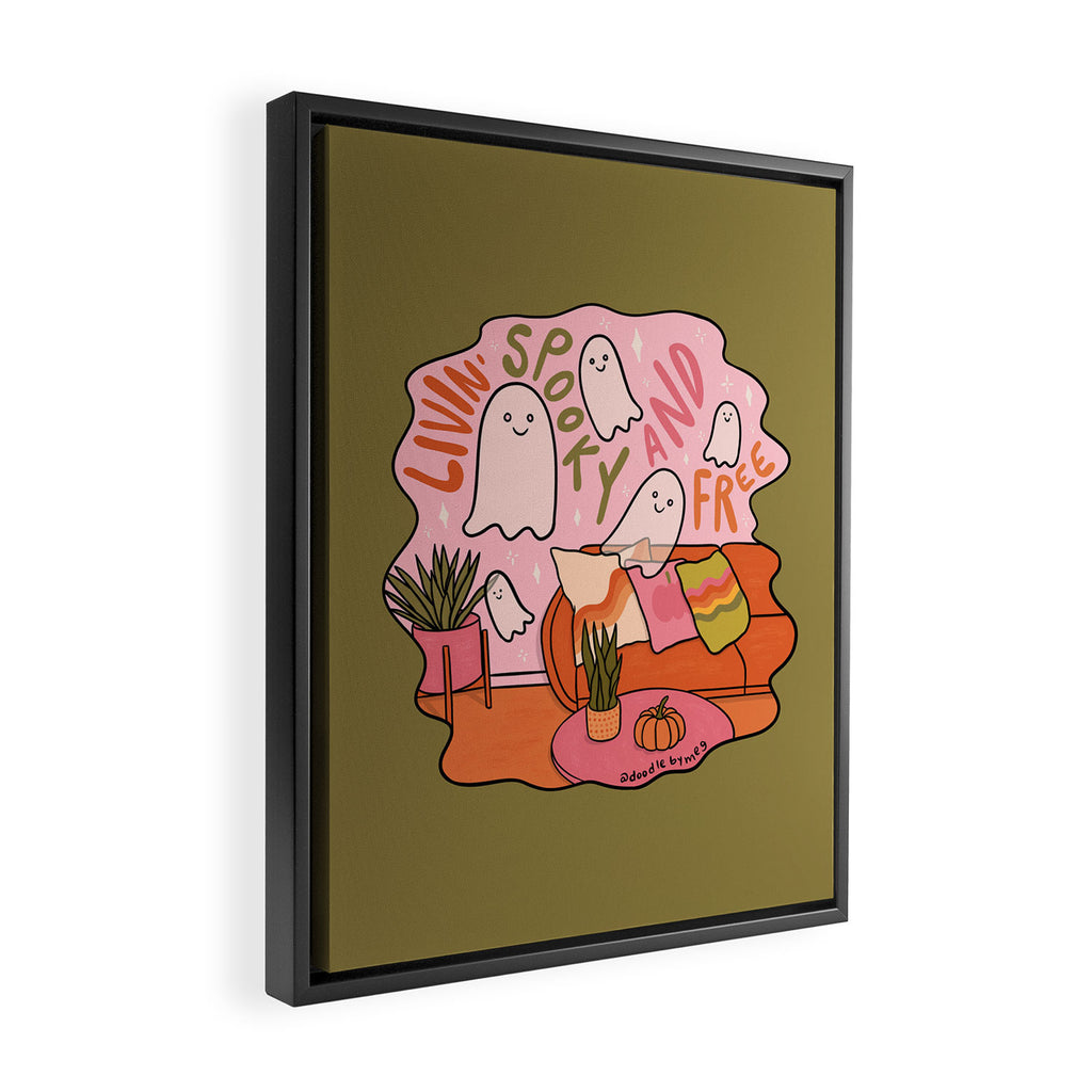 Livin' Spooky and Free Framed Canvas Print Gallery Image 2
