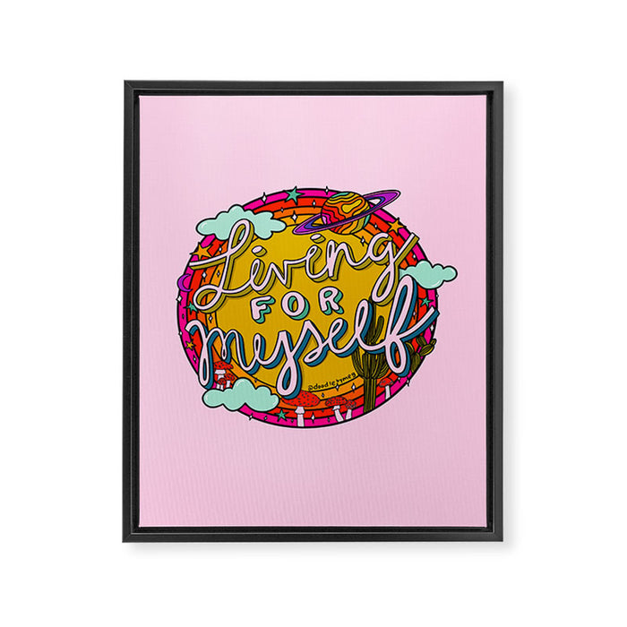 Living for Myself Framed Canvas Print Gallery Image 1