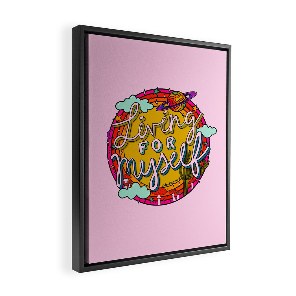 Living for Myself Framed Canvas Print Gallery Image 2