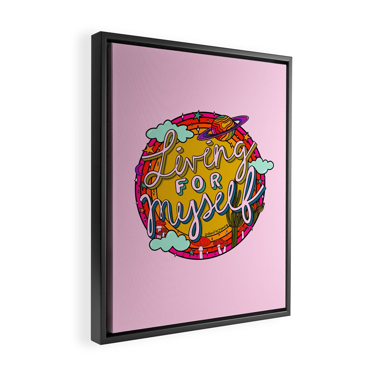 Living for Myself Framed Canvas Print Gallery Image 2