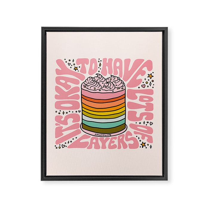 Lots of Layers Framed Canvas Print Gallery Image 1